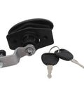 Rugged Heavy Duty Tubular Cam Lock For RV Cabinets And Toolboxes, Zinc Alloy Lock With 2 Keys, Black Finish, Side View
