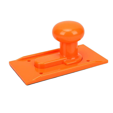 Orange Pro Grade Woodworking Push Block With Rounded Handle And Textured Non Slip Surface Built Tough High Strength ABS Push Stick