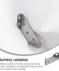 Heavy Duty Stainless Steel Corner Braces 10 Pack Trapezoid Angle Brackets For Furniture Supports with countersunk holes