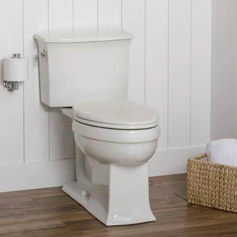 Alesio II Slow Close Toilet Seat With Easy Clean Hinges And Adjustable Front To Back Fit Made In USA Elongated Biscuit Wood Seat