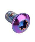 12Pcs M5x10mm Disc Brake Rotor Bolts For MTB Torx T25 Screws Rainbow Finish High Strength Alloy Steel Lightweight