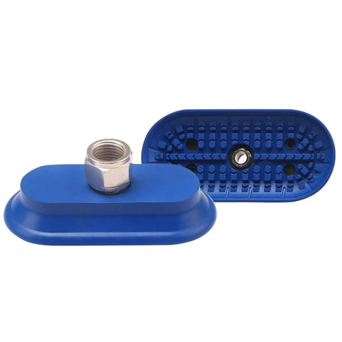 SAOF Oval Silicone Suction Cup For Industrial Pneumatic Manipulator, blue rubber vacuum pad, 120x60mm, durable gripper accessory.
