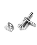 Stainless Steel Sliding Bolts Hasp Hardware Safety Gate Bathroom Door Lock, includes latch and bolt parts, durable steel material.