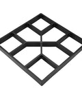 DIY Ready Geometric Pattern Concrete Mold For Stepping Stones Black Reusable Stone Mold For Garden Paths Patio Decor
