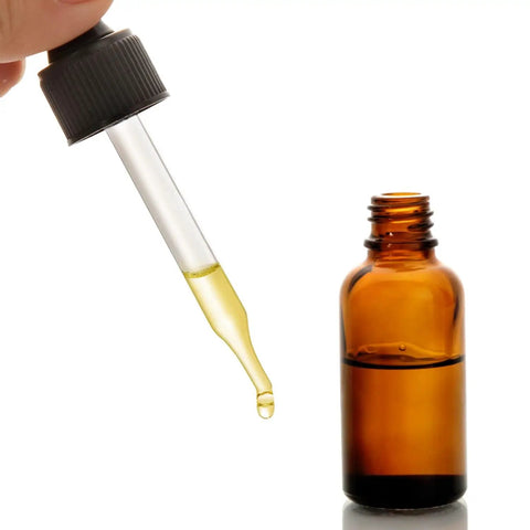4 Pack 2 Oz Amber Glass Dropper Bottles With Funnel And Labels For Essential Oils And Personal Care Refillable 60ml Tincture Containers For Beard Oil Hair Oil Skincare Perfume Oils And More. Amber glass dropper bottle with pipette and open bottle