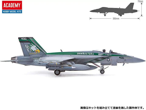 F A 18 E Super Hornet 1 72 Scale Plastic Model Kit Unpainted Assembly Ready To Paint Glue And Paints Sold Separately VFA 195 Combat Squadron Navy Aircraft Build Kit with decals