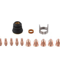 Premium 13Pcs Plasma Cutting Consumables Set With Ultra-Sharp 0.9mm Nozzles And Durable Electrodes for IPT45 and Ti-Pc45 tools