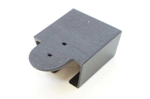 Close-up view of the EWESD Wall Mount Holder Bracket Stud Finder showing its black sturdy material and unique design.