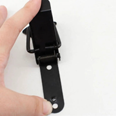 Hand pressing spring loaded toggle latch from Heavy Duty Metal Box Latches Set for Cabinets, Doors, Windows, Chests