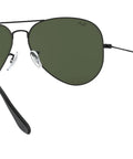 Unisex Aviator Sunglasses Oversized Metal Frame In Black And G15 Green, Classic Pilot Style With Bronze Rims, 62 mm Lens Width