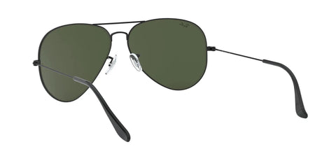 Unisex Aviator Sunglasses Oversized Metal Frame In Black And G15 Green, Classic Pilot Style With Bronze Rims, 62 mm Lens Width