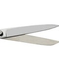 Close-up of blades of Heavy Duty Tailor Scissors For Fabric Leather And More Cut Like Butter Industrial Grade Sewing Shears 9 Inch