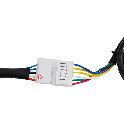 Heavy Duty 120W Single Phase Gear Motor With Speed Controller wiring harness with multiple colored wires for industrial applications.