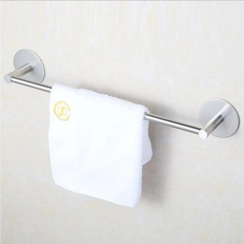 16 Inch Stainless Steel Towel Bar With 3M Self Adhesive Wall Mount No Drill Brushed Nickel For Bathroom And RV Heavy Duty