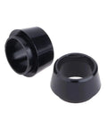 0.370 Inch Golf Ferrules Caps With Split Sleeve Design For Tool Free Installation, black plastic, side view, 40 pcs kit