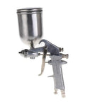 F75 Pneumatic Paint Sprayer With 1 5mm Nozzle for auto body work, featuring 400cc cup and adjustable knobs.