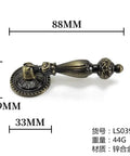 Antique European Pendant Cabinet Handle Brass Vintage Drawer Door Hardware 88mm length with classic charm and durability