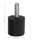 M6 Screw In Rubber Furniture Levelers With Anti Slip Grip Noise Reduction Heavy Duty Adjustable Feet For Sofas Tables Chairs Easy Install Floor Protection Ideal For Living Rooms And Bedrooms, 3.8 cm black rubber foot