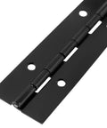Heavy Duty Matte Black Piano Hinges 6 X 1 Inch With Twelve Mounting Screws Two Pack Thickened Steel Anti Rust Coating close-up view