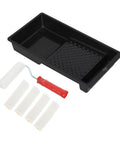 Top Tier Mini Paint Roller And Tray Set For Detail Work And Touch Ups Streak Free Slick Finish, includes tray and small rollers.