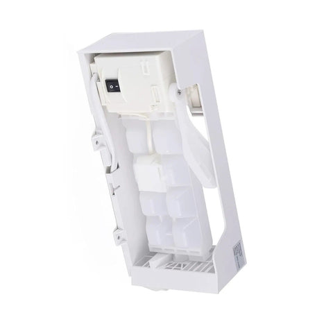Ice Maker Assembly W10873791 for Refrigerators High Efficiency Ice Maker Component Easy 10 Minute Install No Tools Needed Durable Plastic Housing Replaces Your Old Ice Maker Easy Swap Fits Most Models, white plastic housing