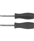 Two Piece 1/4 Inch Drive Socket Spinner Set With Comfortable Grip Handle For Auto Repair And Maintenance And Quick Replacement Tools Kit In Durable Steel Black And Silver, showing rubber grip handles and steel shafts.