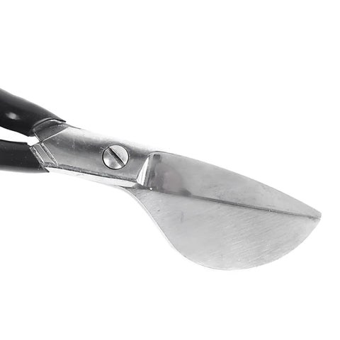 Close-up of blade and handle of Duckbill Napping Shear 7 Inch For Carpet Pile And Applique Pro Grade Ergonomic Grip Scissors