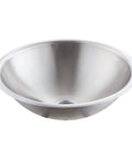 Slick Gold Polish 304 Stainless Steel Round Vessel Sink Built Different Undercounter Basin Scratch Resistant Single Bowl Lavatory with brushed finish.