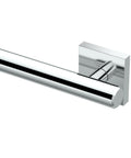 Elevate 24 Inch Chrome ADA Compliant Stainless Steel Safety Grab Bar for Bathroom, close-up angle showing mounting bracket