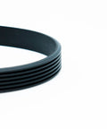 LB1680R One Half Inch Universal Washer Belt Replacement With 6 Ribs And 5 Grooves For Bosch Supco Style Washers in black