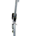 Heavy Duty AC Powered Jib Crane With Telescoping Boom, 2000 Lb Lift Capacity, Galvanized Finish, 360 Swivel Base, smooth cable winch side view.
