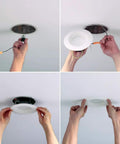 Installation sequence of Easy Upgrade 5 To 6 Inch White LED Recessed Light Retrofit Trim Pack For Most Housings
