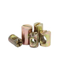 Tough As Nails Barrel Nuts Set For Furniture M6 M8 Cross Dowel Hammer Embedded Nuts Zinc Coated Carbon Steel 10mm Length