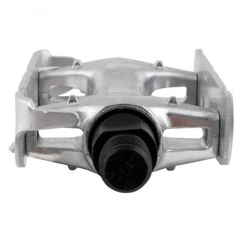 Track Style Bike Pedals With Alloy Body And Cage, Chromoly Axle, Toe Clip Compatible, Lightweight 360 Gram Pair, Nine Sixteenth
