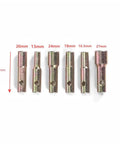 Front Headlift Stand for Motorcycle With Triple Tree Pins size chart showing pin sizes 13mm, 16.5mm, 18mm, 20mm, 24mm, 27mm