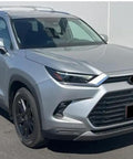 Top Rated Premium Silver Roof Rack Cross Bars Heavy Duty Fit For Toyota Grand Highlander 2023 To 2026 Pair Set Load 150 Lbs Capacity Solid Steel Build Strong Easy Install US Stock Bad Boys For Your Rig Cruise Ready Style. Silver roof rack cross bars on Toyota Grand Highlander SUV.