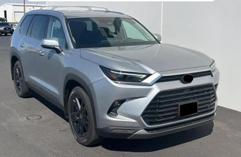 Top Rated Premium Silver Roof Rack Cross Bars Heavy Duty Fit For Toyota Grand Highlander 2023 To 2026 Pair Set Load 150 Lbs Capacity Solid Steel Build Strong Easy Install US Stock Bad Boys For Your Rig Cruise Ready Style. Silver roof rack cross bars on Toyota Grand Highlander SUV.