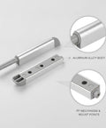 Push To Open Cabinet Latch Handle Free Rebounder For Kitchen And Wardrobe Doors Aluminum Alloy Silver Finish 1 Pack detail view