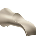 Doux Half Inch Slip Fit Tub Spout Non Diverting In Brushed Nickel Finish Seven And Three Quarters Inch Length