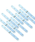 Heavy Duty 270 Degree Marine Strap Hinges Set Lokatall 10Pcs, silver, anti-rust durable iron, 155x16mm, spread out view.