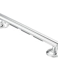 24 Inch Designer Bathroom Grab Bar With Curled Grip In Stainless Steel, Super Sturdy Safety Handle With 500 Lbs Capacity