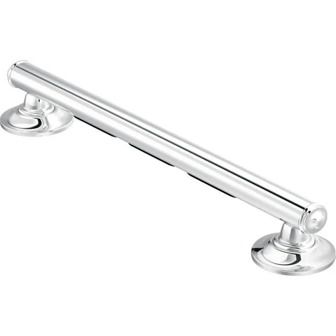 24 Inch Designer Bathroom Grab Bar With Curled Grip In Stainless Steel, Super Sturdy Safety Handle With 500 Lbs Capacity