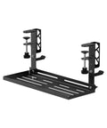 Chill Out The Cord Mess With This Heavy Duty Under Desk Cable Organizer with clamp mounts in black metal design.