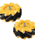 Omnidirectional Mecanum Wheel Kit 80mm Diameter With ABS Rubber Grippy Treads for Smart Robot Car DIY Chassis 2 Pack