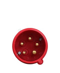 Beefy 16 To 32A Industrial Connector Socket Surface And Recessed Mount IP44 Waterproof Portable Power Supply Aviation Connector Built For Tough Job Sites red 5-pin view