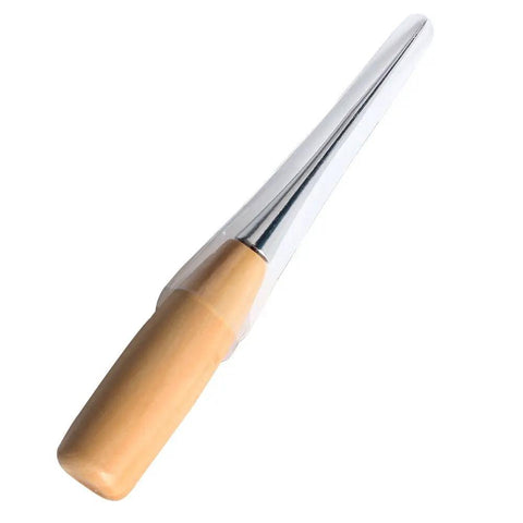 Heavy Duty Pro Grade Two Pack Alloy Steel Tapered Awls With Sturdy Wood Handles Tough Punching Tools Sick For Leatherwork Canvas Sewing And Weekend DIY Grinds Knockout Quality Fixups, 4.73in length with wooden handle.