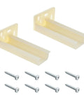 Kitchen Drawer Rail Bracket For Butter Smooth Gliding Rear Track Back Plate Heavy Duty Nylon Side Mount Swap White No Sweat Hardware Kit Solid Fit Drawer Upgrade with screws.