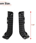 Pair of black plastic front bumper brackets for Toyota Camry (2007–2011), driver and passenger sides.