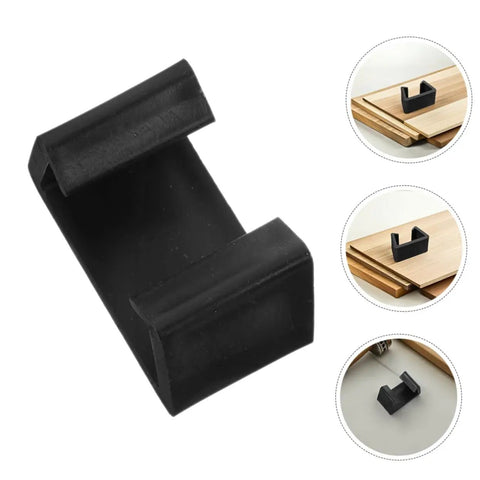 Close-up of black clip from 6 Piece Precision Furniture Clips For Sectional Rattan Chairs And Outdoor Garden Couches