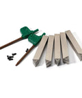 Straight Up Heavy Duty Mini Indexable Lathe Turning Tool Set With Three Eighth Inch Nickel Shank, five steel turning holders and dual wrenches.